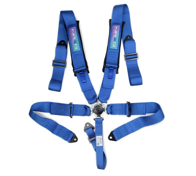 NRG Innovations Harness 5pt Camlock Blue w/Pads SFI 16.1