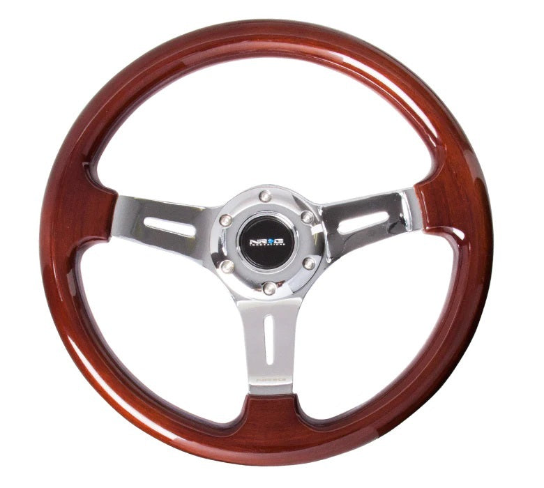 NRG Innovations Steering Wheel 330mm 1in Dish Classic Wood Grain