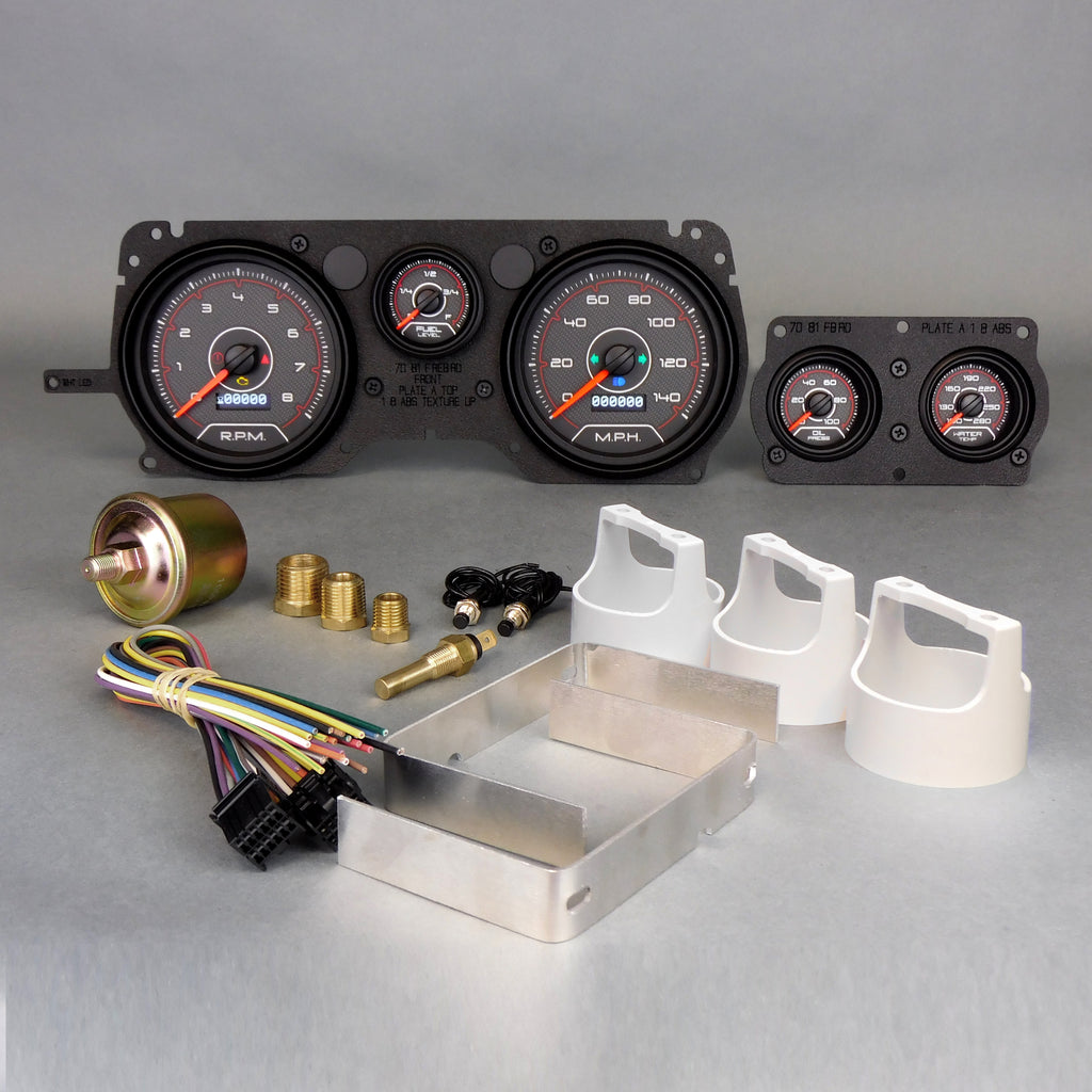 Gauge Kit Firebird 70-81 CFR Red