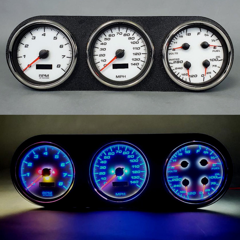 Gauge Kit Dodge Truck 81-93 Perf II Wht