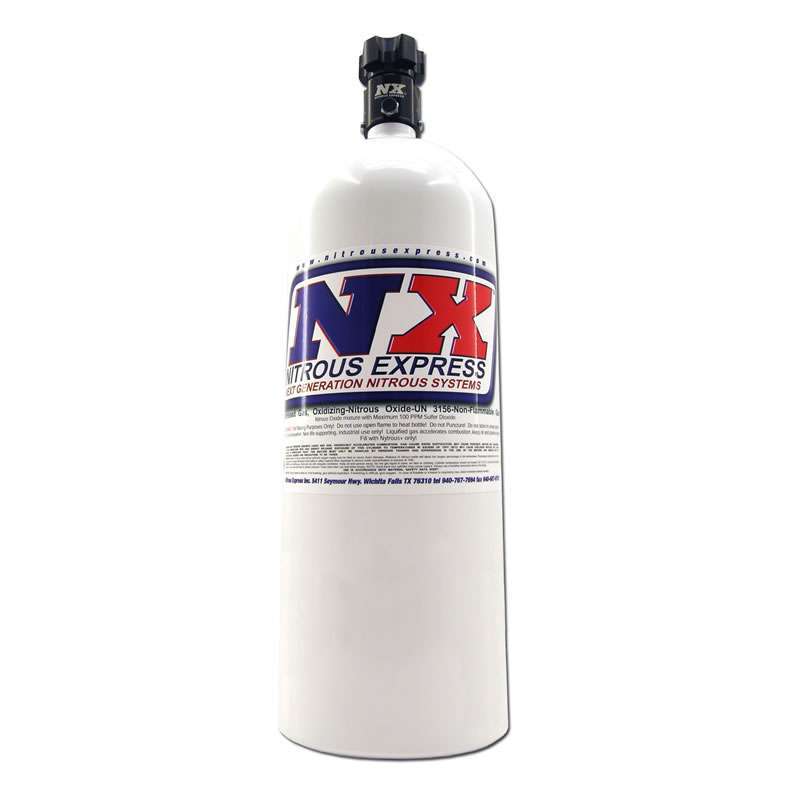 Nitrous Express 15LB Bottle W/ LIGHTNING 500 VALVE (6.89 DIA. X 26.69 TALL).