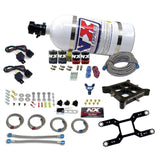 Nitrous Express 4150 BARRA TRANSVERSAL DE BILLET DE DOBLE ETAPA; (50-300 y 100-500 HP); Con botella de 10 LB.