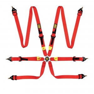 OMP Racing INC First 2 Harness Red Clip In 6 Point