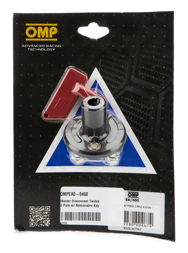 OMP Racing INC Master Disconnect Switch 2 Pole w/ Removable Key