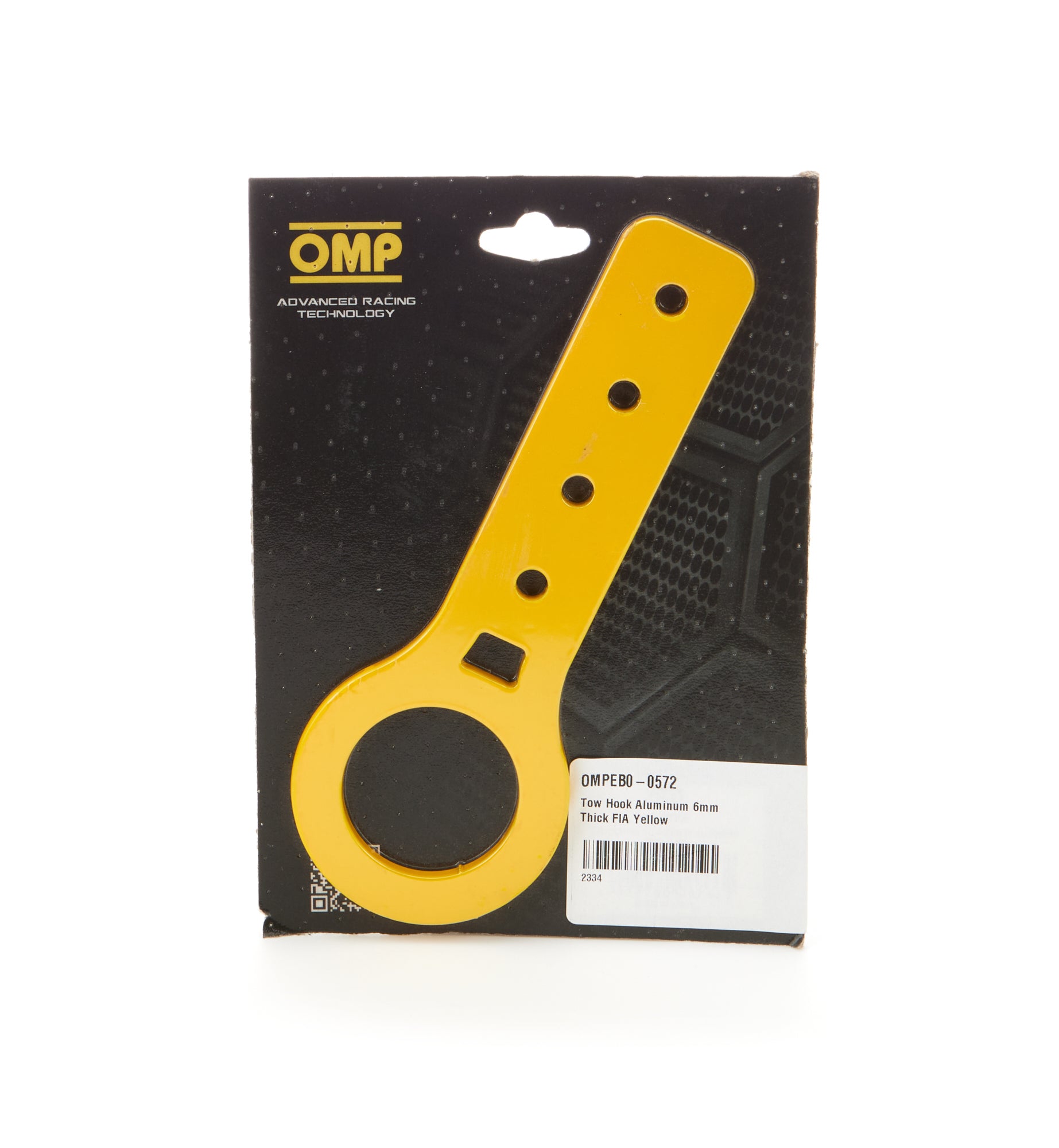 OMP Racing INC Tow Hook Aluminum 6mm Thick FIA Yellow