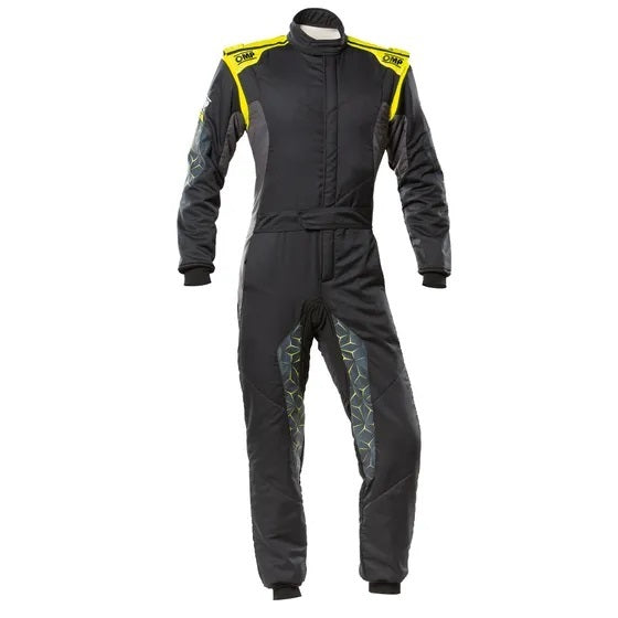 OMP Racing INC TECNICA HYBRID OVERALL F IA 8856-2018 BLACK / FLU
