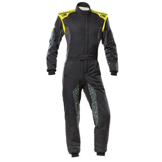 OMP Racing INC TECNICA HYBRID OVERALL F IA 8856-2018 BLACK / FLU