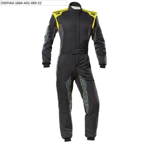 OMP Racing INC TECNICA HYBRID OVERALL F IA 8856-2018 BLACK / FLU