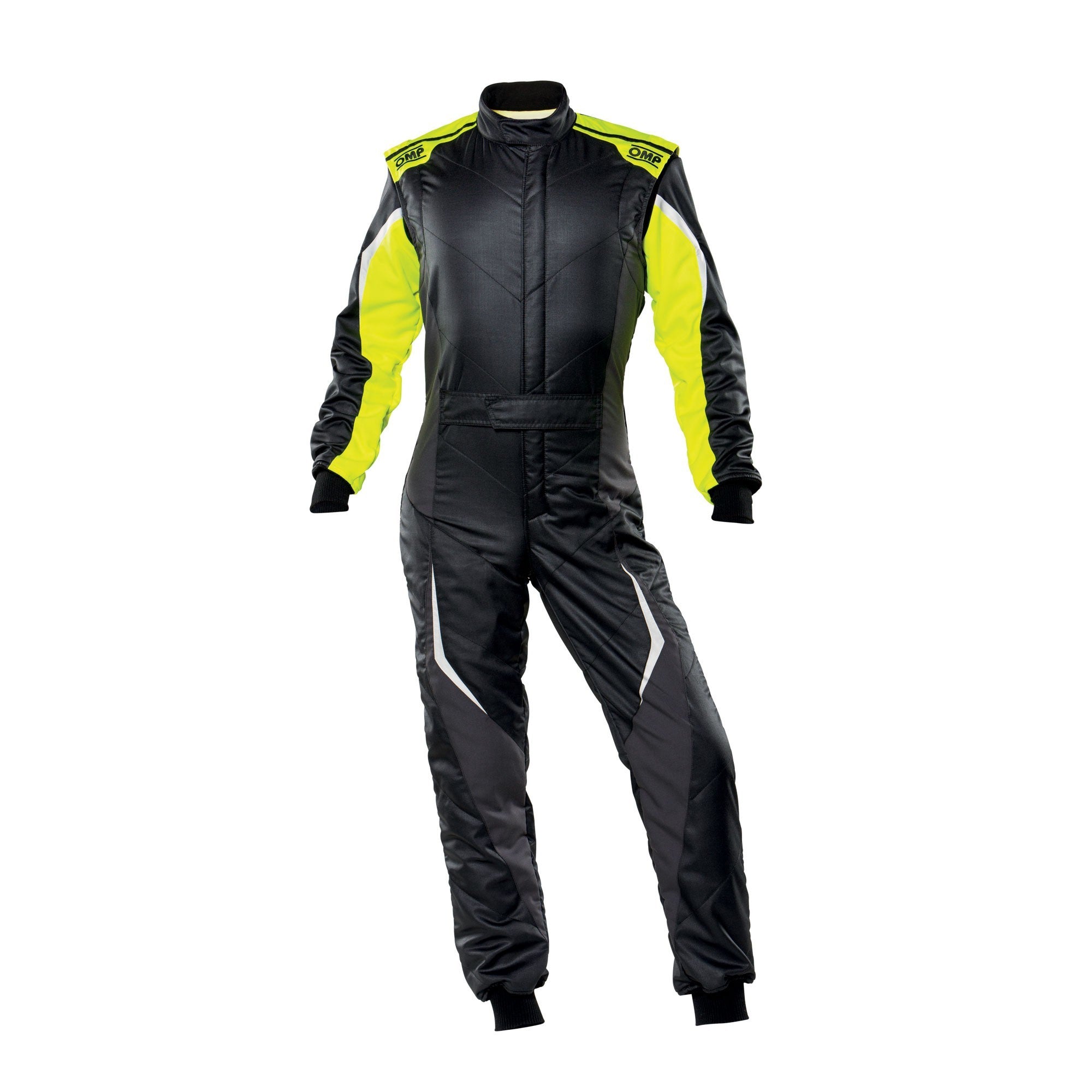 OMP Racing INC TECNICA EVO SUIT BLACK/Y ELLOW SIZE 58 FIA 8856-2