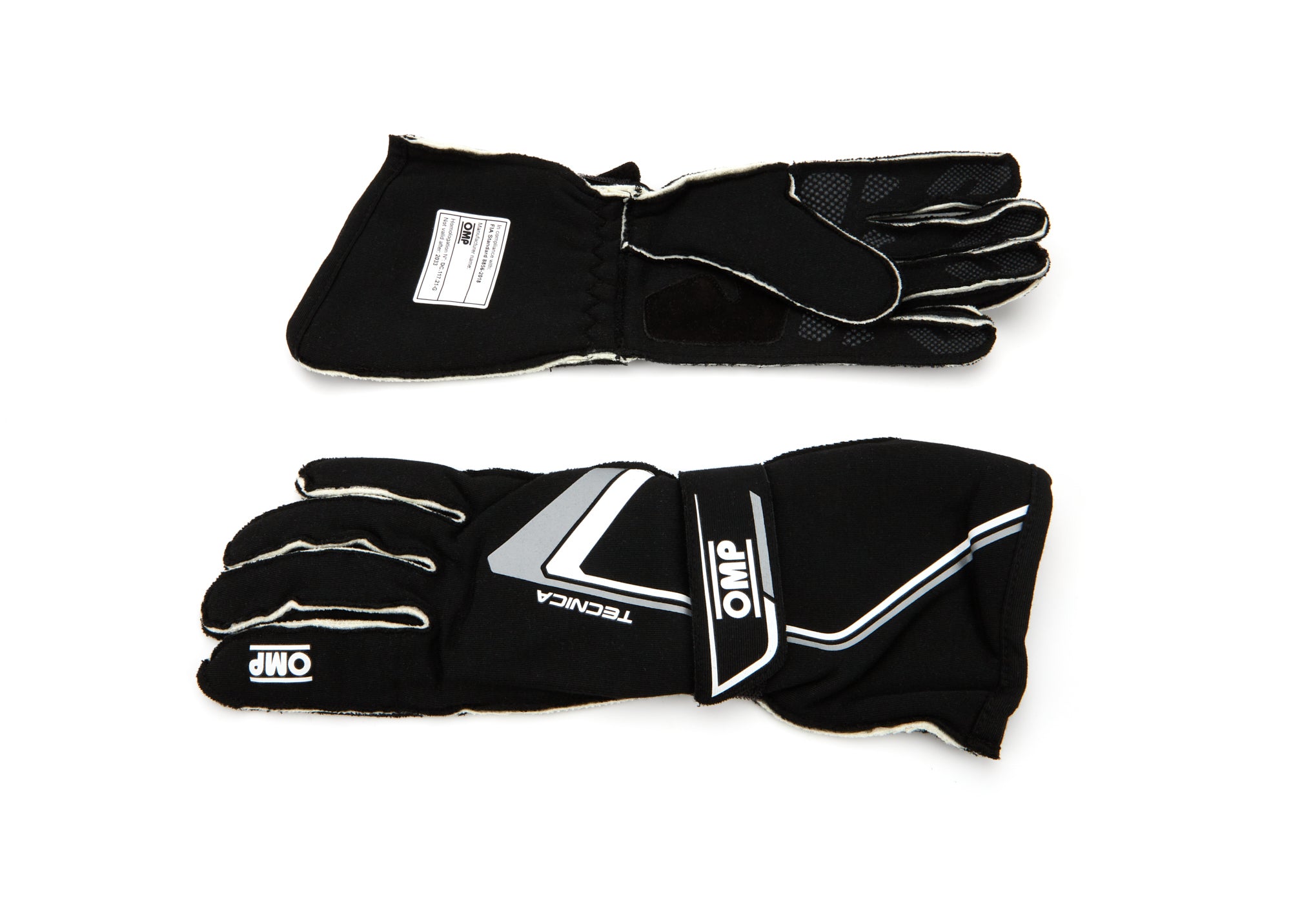 OMP Racing INC Tecnica Gloves Black And White Large