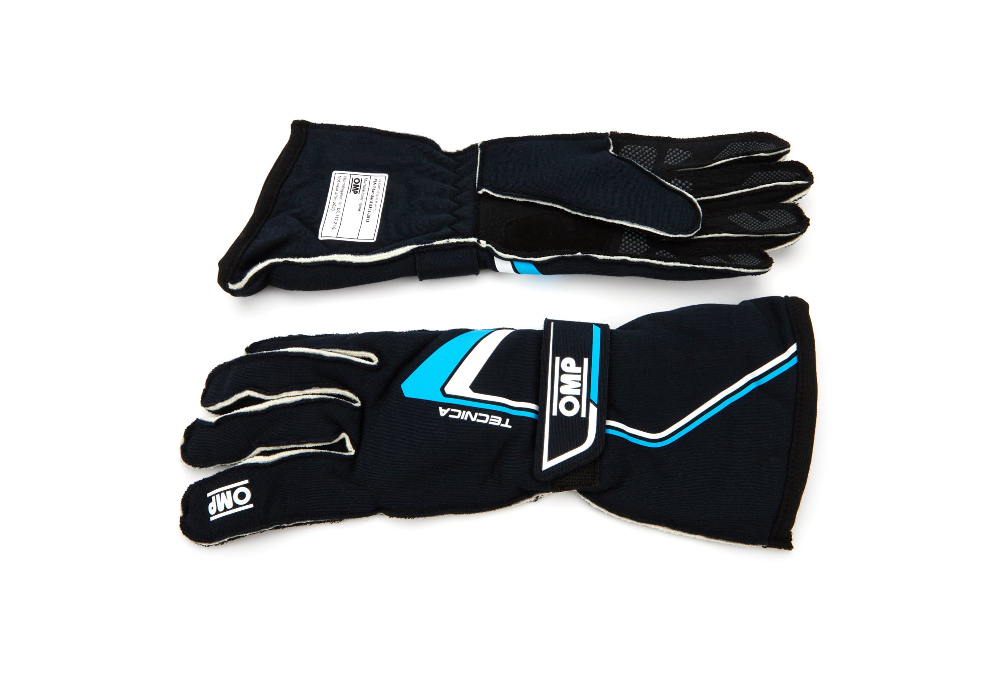 OMP Racing INC Tecnica Gloves Blue And Cyan Large