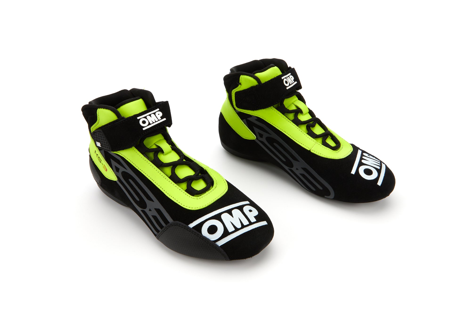 OMP Racing INC KS-3 Shoes Black And Flo Yellow Size 37