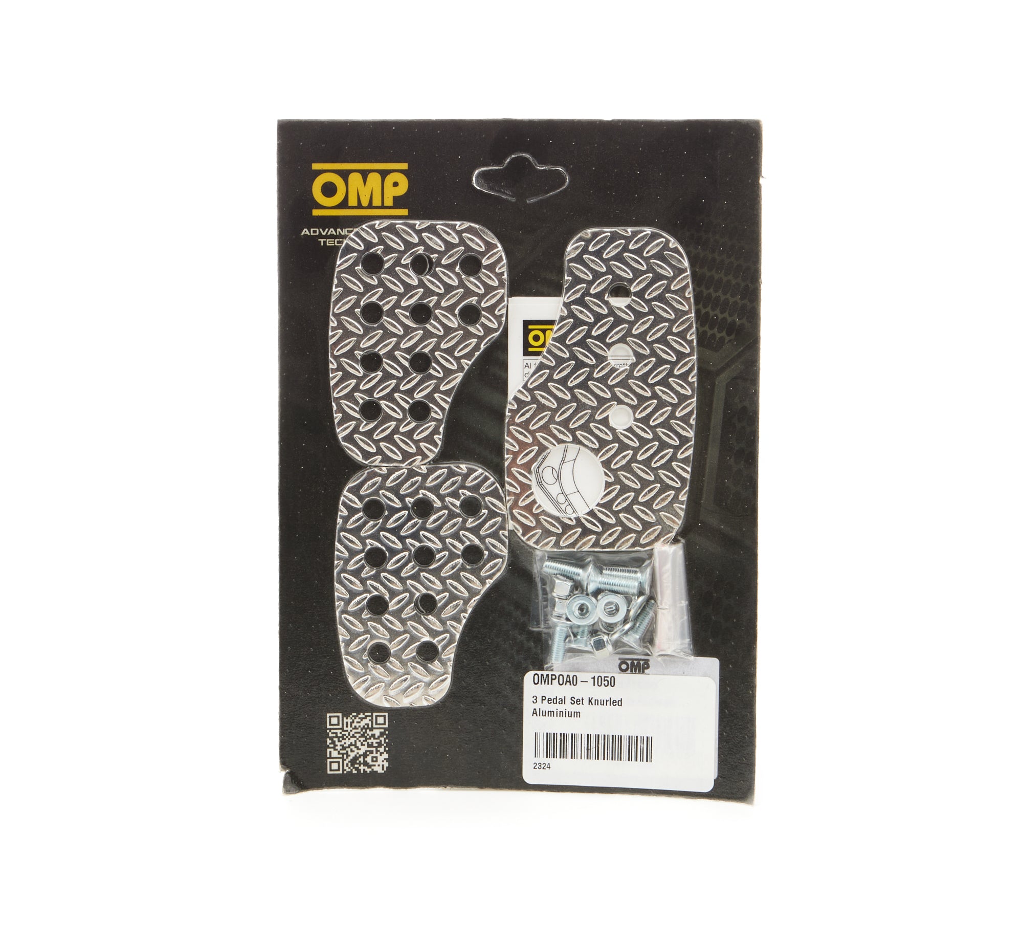 OMP Racing INC 3 Pedal Set Knurled Aluminium
