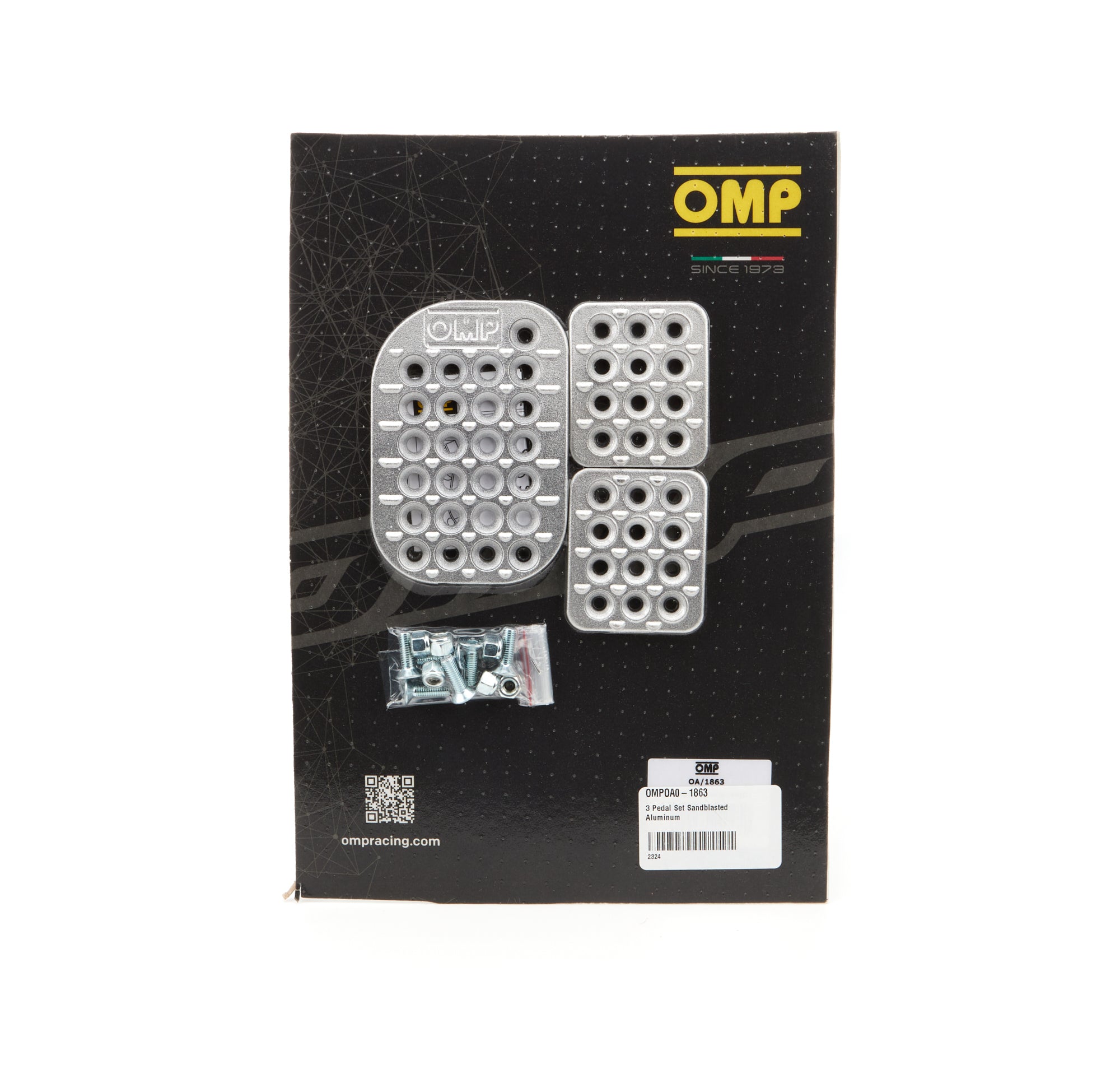 OMP Racing INC 3 Pedal Set Sandblasted Aluminum