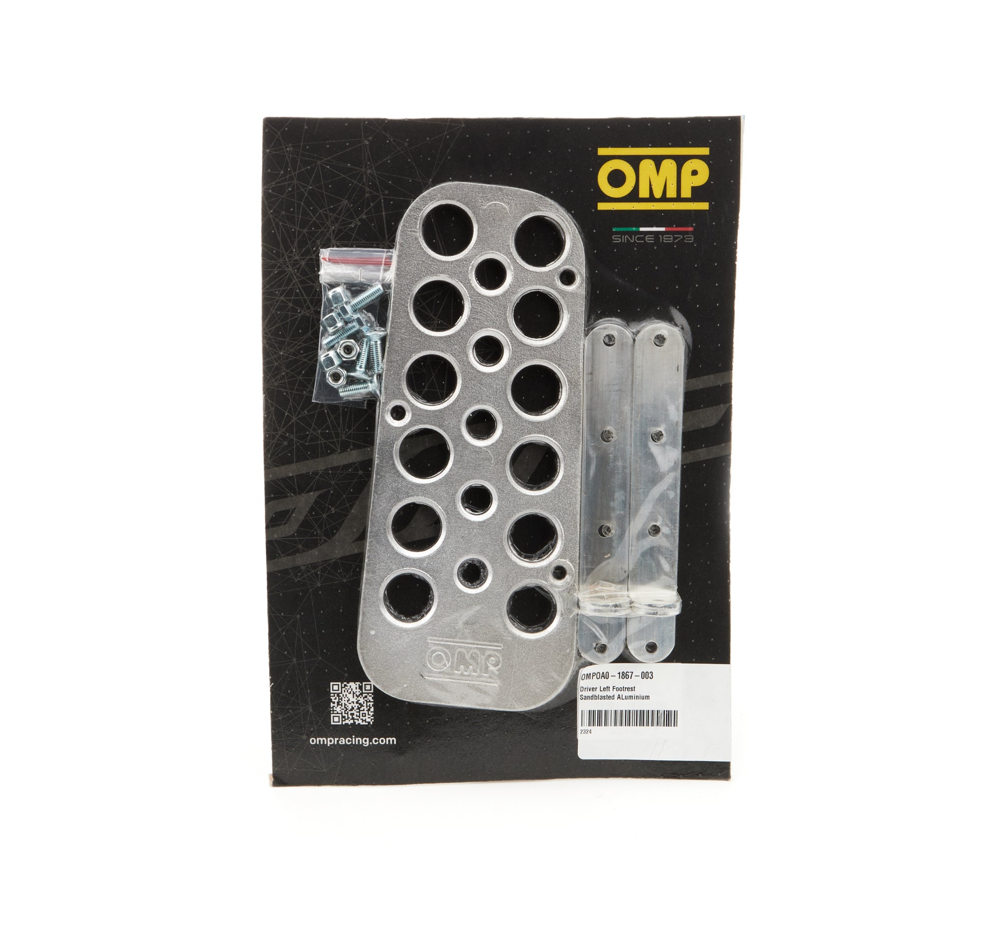 OMP Racing INC Driver Left Footrest Sandblasted ALuminium