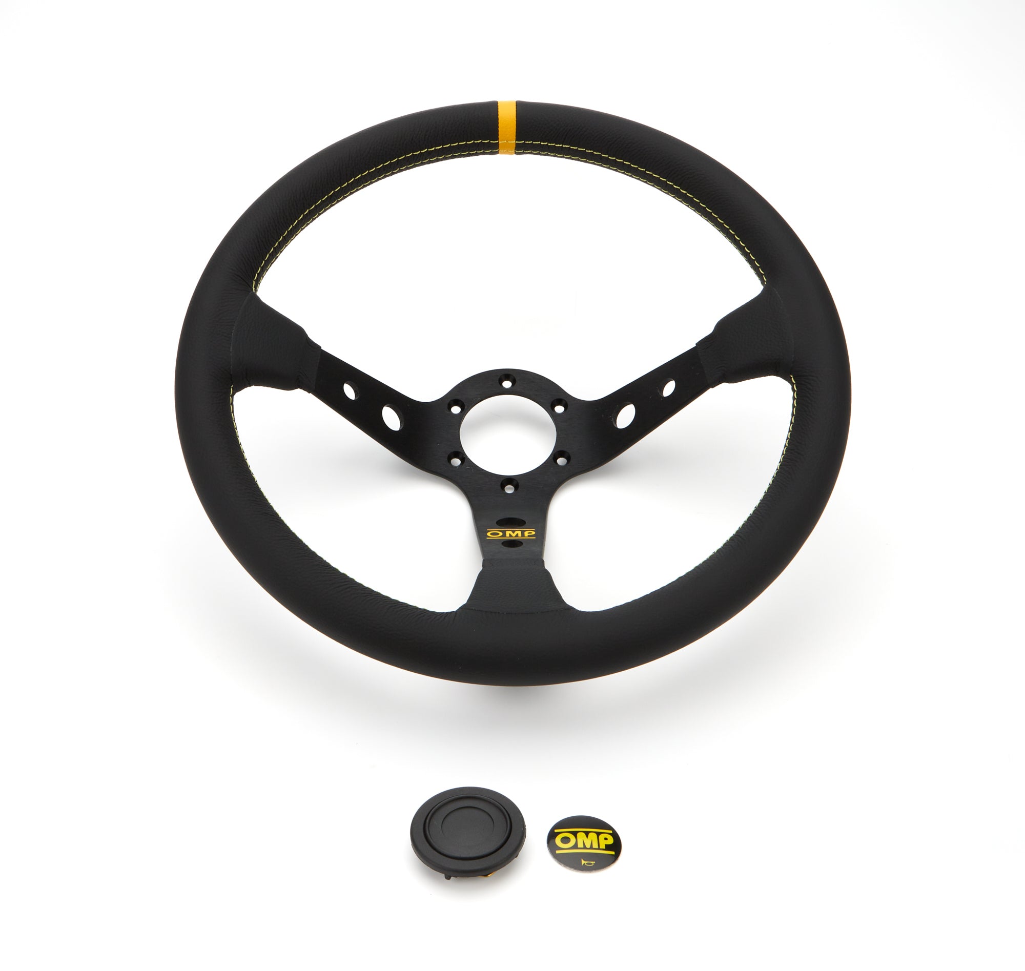 OMP Racing INC Corsica Steering Wheel Black Leather