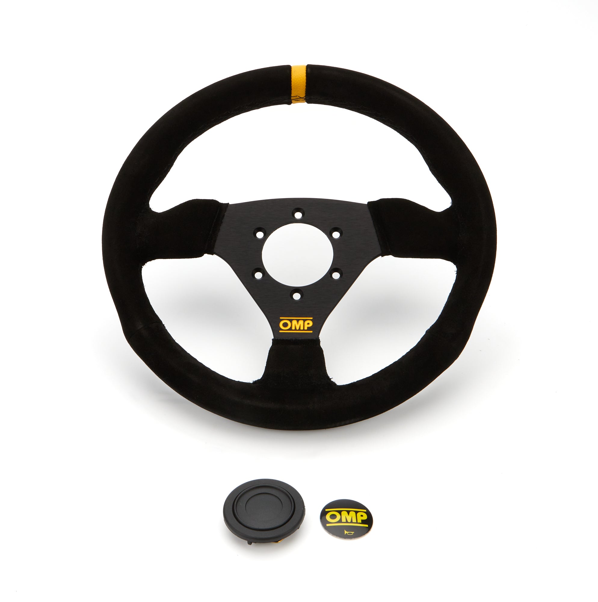 OMP Racing INC Steering Wheel Trecento Black Suede Leather