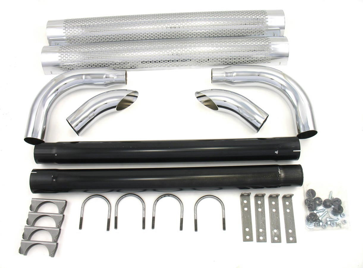 Patriot Exhaust Chrome Side Pipes - 50in