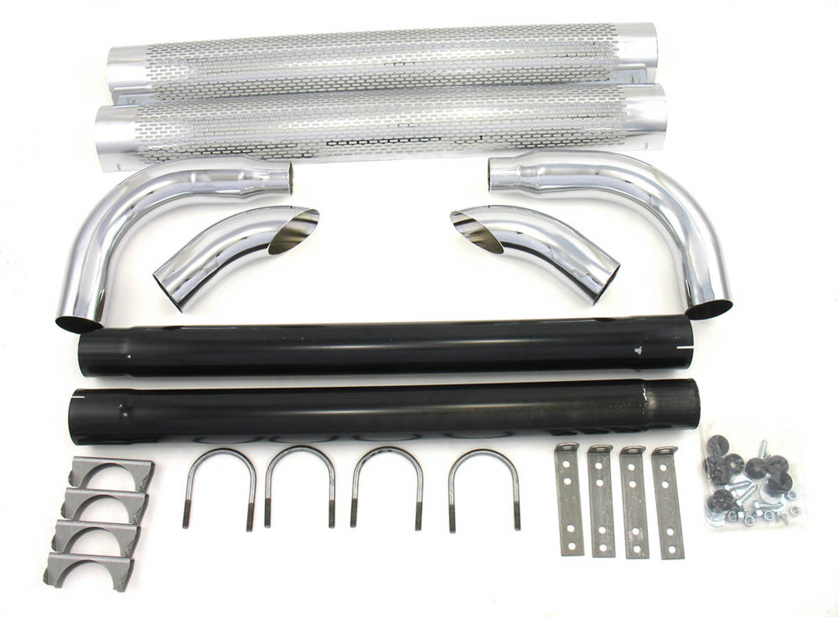 Patriot Exhaust Chrome Side Pipes - 60in
