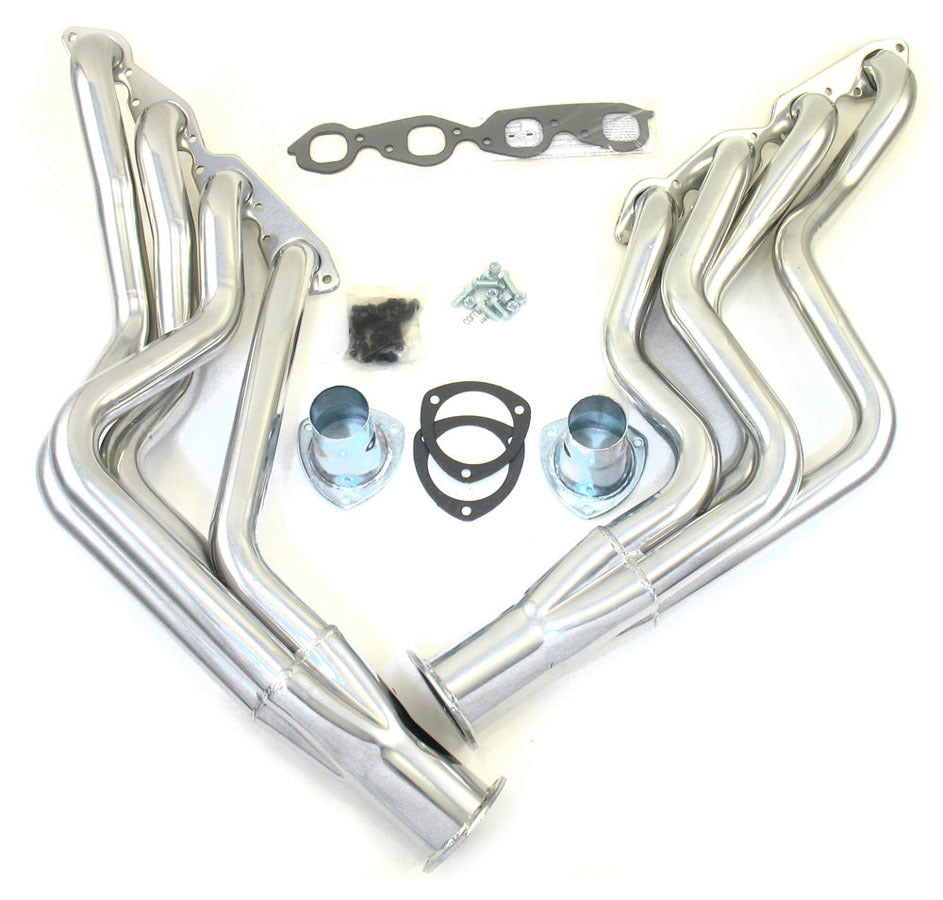 Patriot Exhaust Coated Full Length Headers - BBC Metallic Ceramic — Fits 1967-1987 GM A/B/F-Body