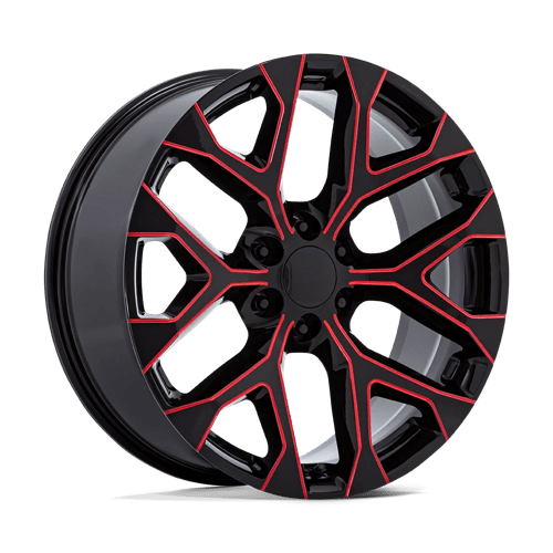 Performance Replicas PR177 26x10 Gloss Black Red Milled 6x5.5 Wheel — Ultimate Truck & SUV Presence