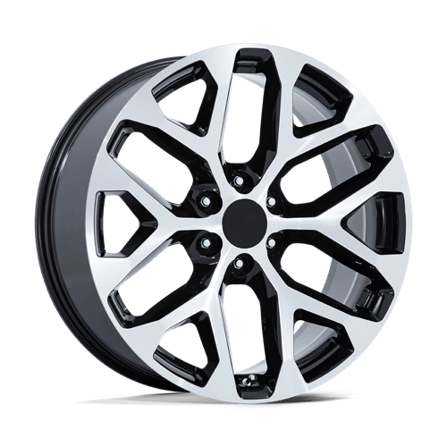 Performance Replicas PR177 24x10 6x5.5 Gloss Black Machined Face Wheel 24mm Offset