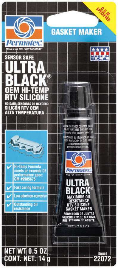 Permatex Permatex Ultra Black Hi- Temp RTV Silicone 0.5oz.