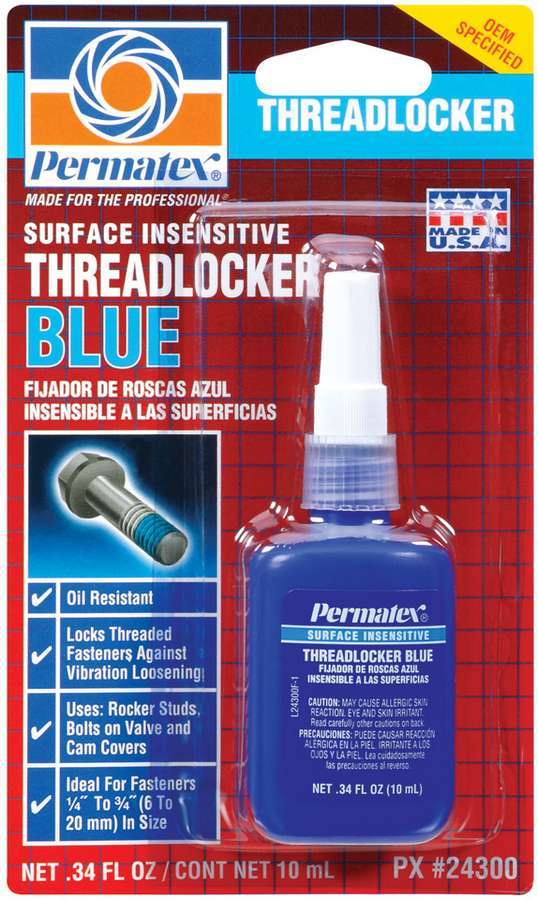 Permatex Medium Threadlocker 10ml Bottle - Blue