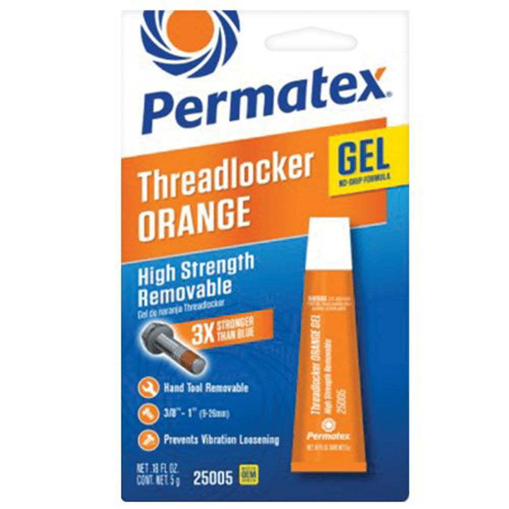 Permatex Threadlocker High Streng th Orange 5 Gram Tube