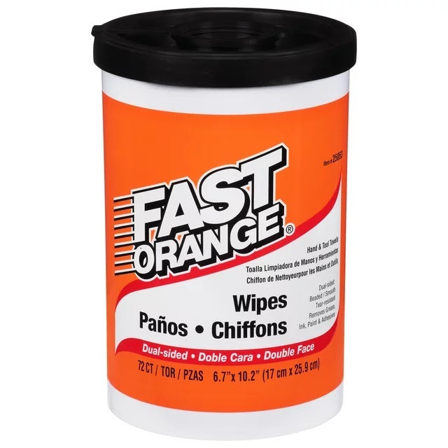 Permatex Fast Orange 72Ct Wipes Tub