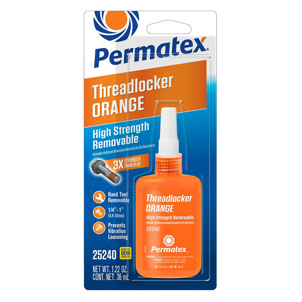 Permatex Threadlocker High Streng th Orange 35ml Bottle