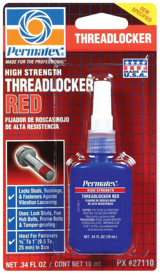 Permatex Threadlocker Red High Strengh 10ml.