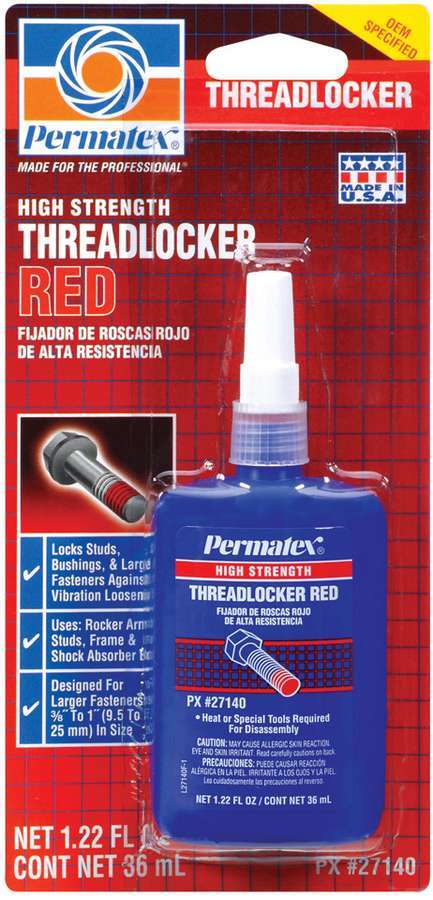 Permatex Red Threadlocker 36ml Bottle