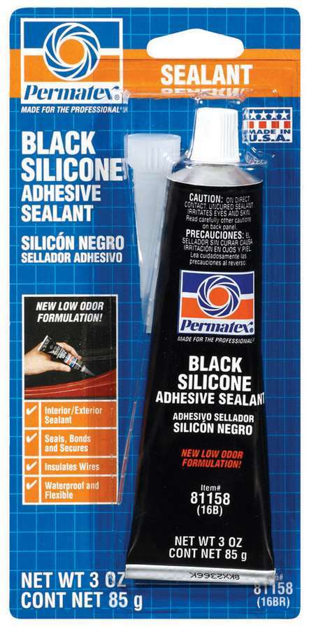 Permatex 3 Oz Black Silicone