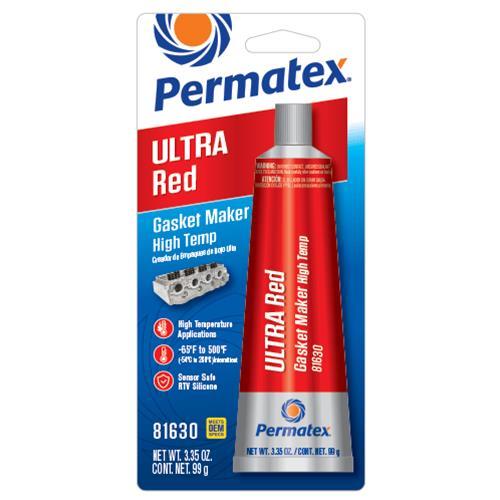 Permatex Ultra Red Gasket Maker 3.35 oz Carded Tube