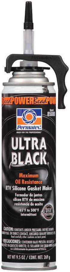 Permatex Powerbead Ultra Black RTV Silicone 9.5oz