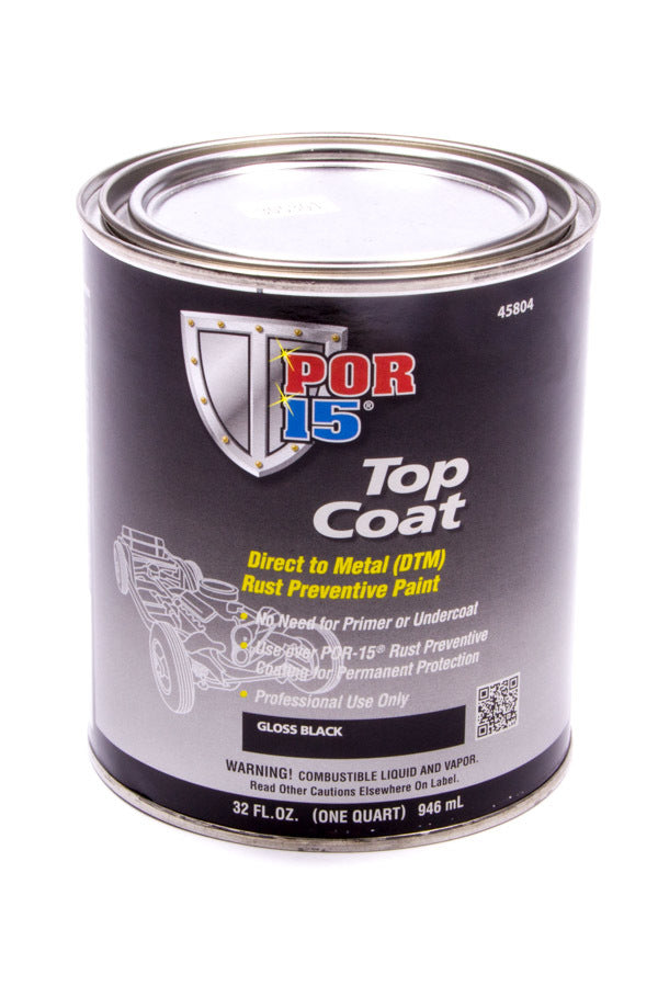 POR-15 Top Coat Paint Gloss Black Quart