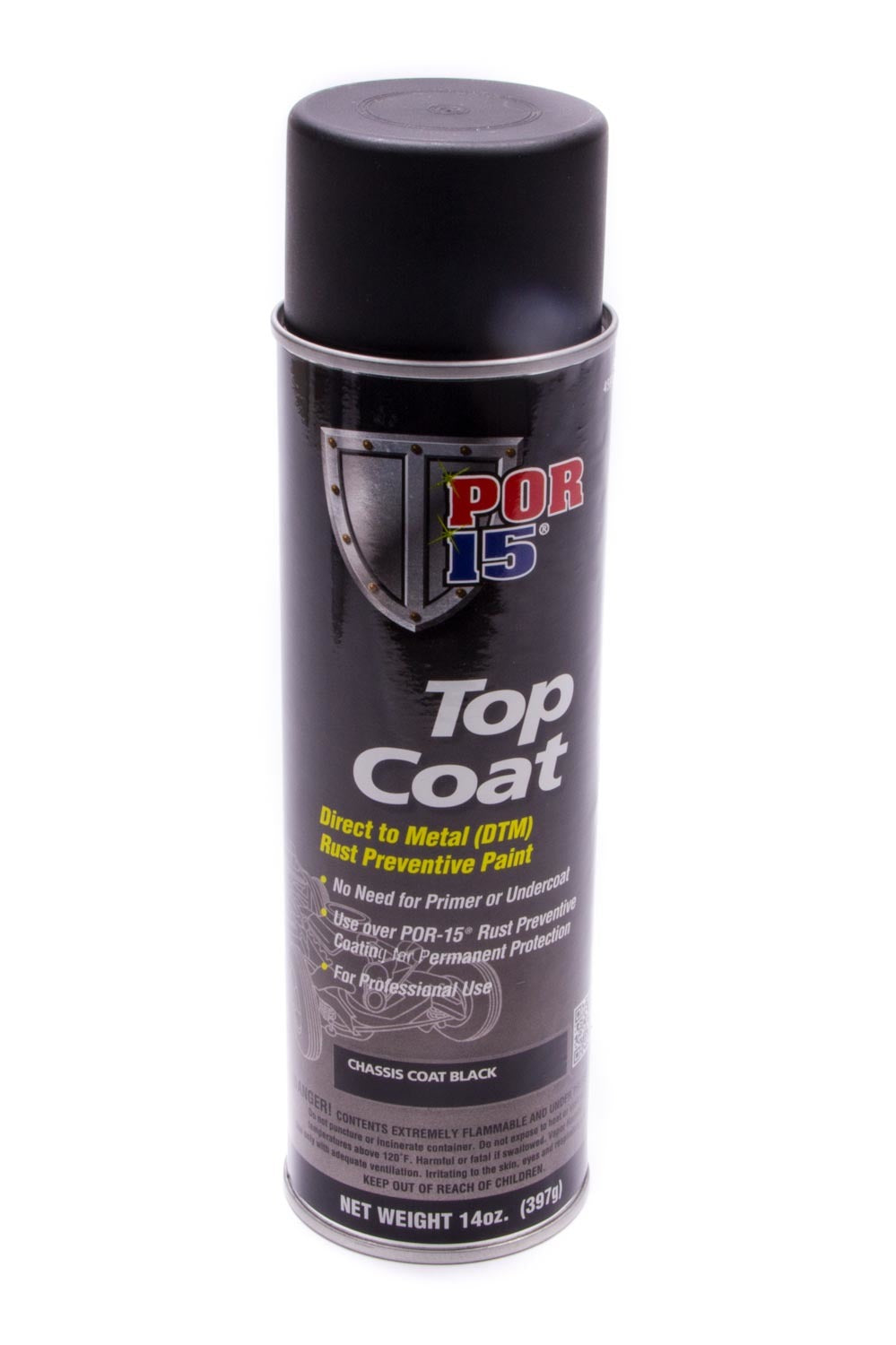 POR-15 Top Coat Chassis Black Paint 14oz Aerosal