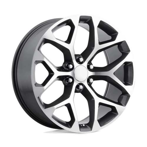 Performance Replicas PR176 24x10 Gunmetal Machined Wheel 6x5.5 (6x139.7) 24mm Offset — Aggressive Style for Trucks & SUVs