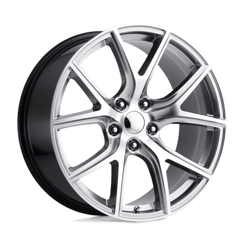 Performance Replicas PR181 Hyper Silver Machined 20x10 5x5.0 Wheel — Fits Various Vehicles