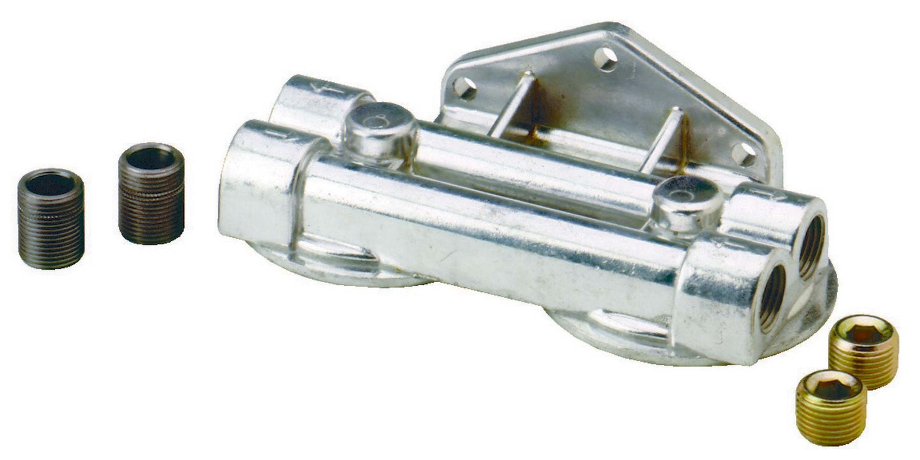 Perma-Cool Dual Oil Filter Mount 3/4-16 Thread 1/2in NPT
