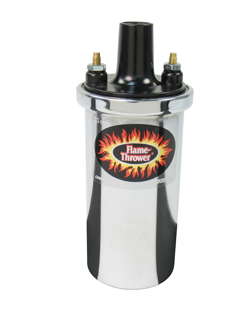 Pertronix Flame-Thrower Coil - Chrome oil filled 3 ohm