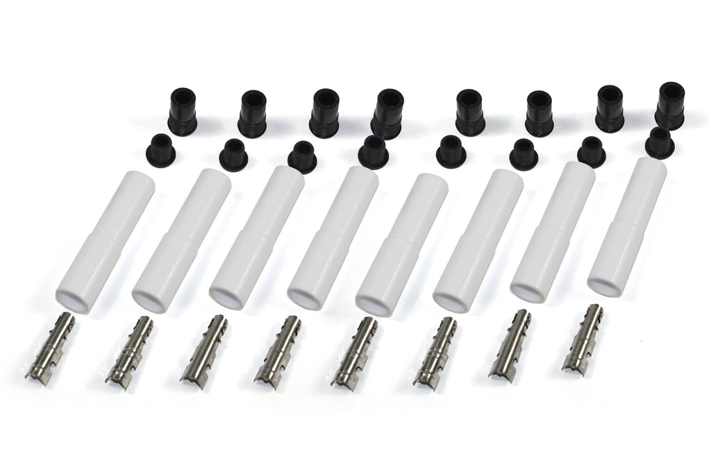 Pertronix Ceramic Spark Plug Boot Kit Straight 8pk White