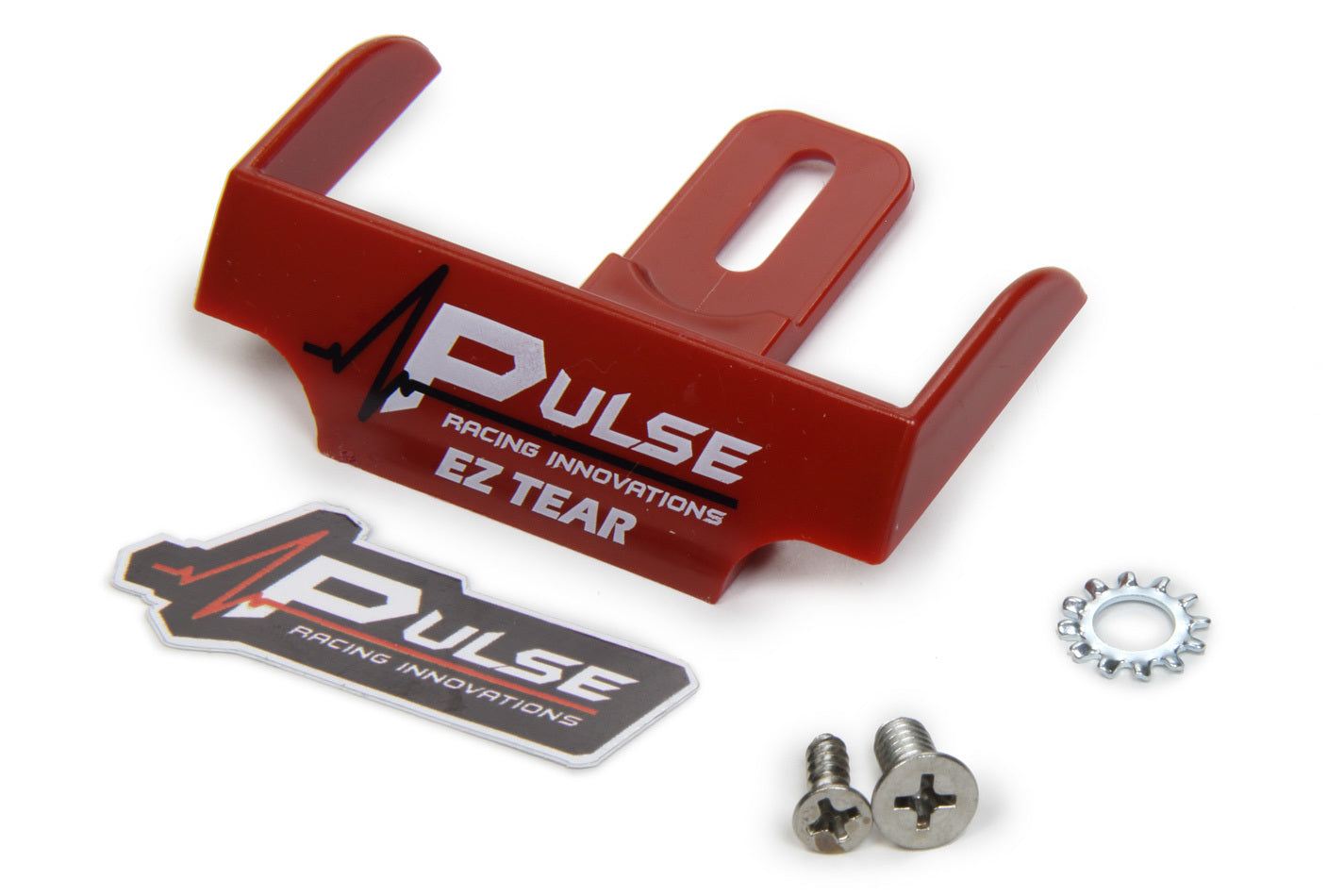 Pulse Racing Innovations EZ Tear Shield Mounted Red