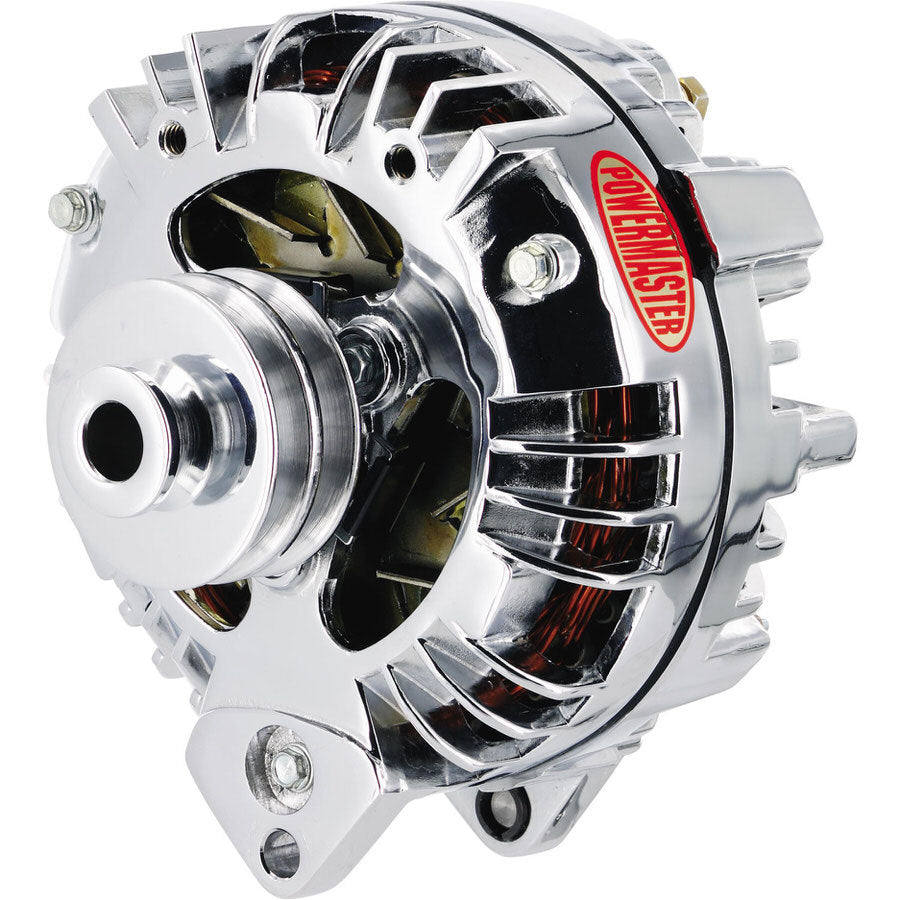 Power Master Chrome Mopar Alternator 95 Amp Double Pulley