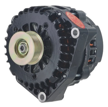 Power Master 220amp Alternator GM AD 244 Style w/Black Finish