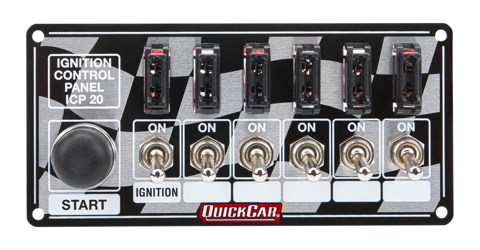 Quickcar Racing Ignition Panel Fused w/Start Button