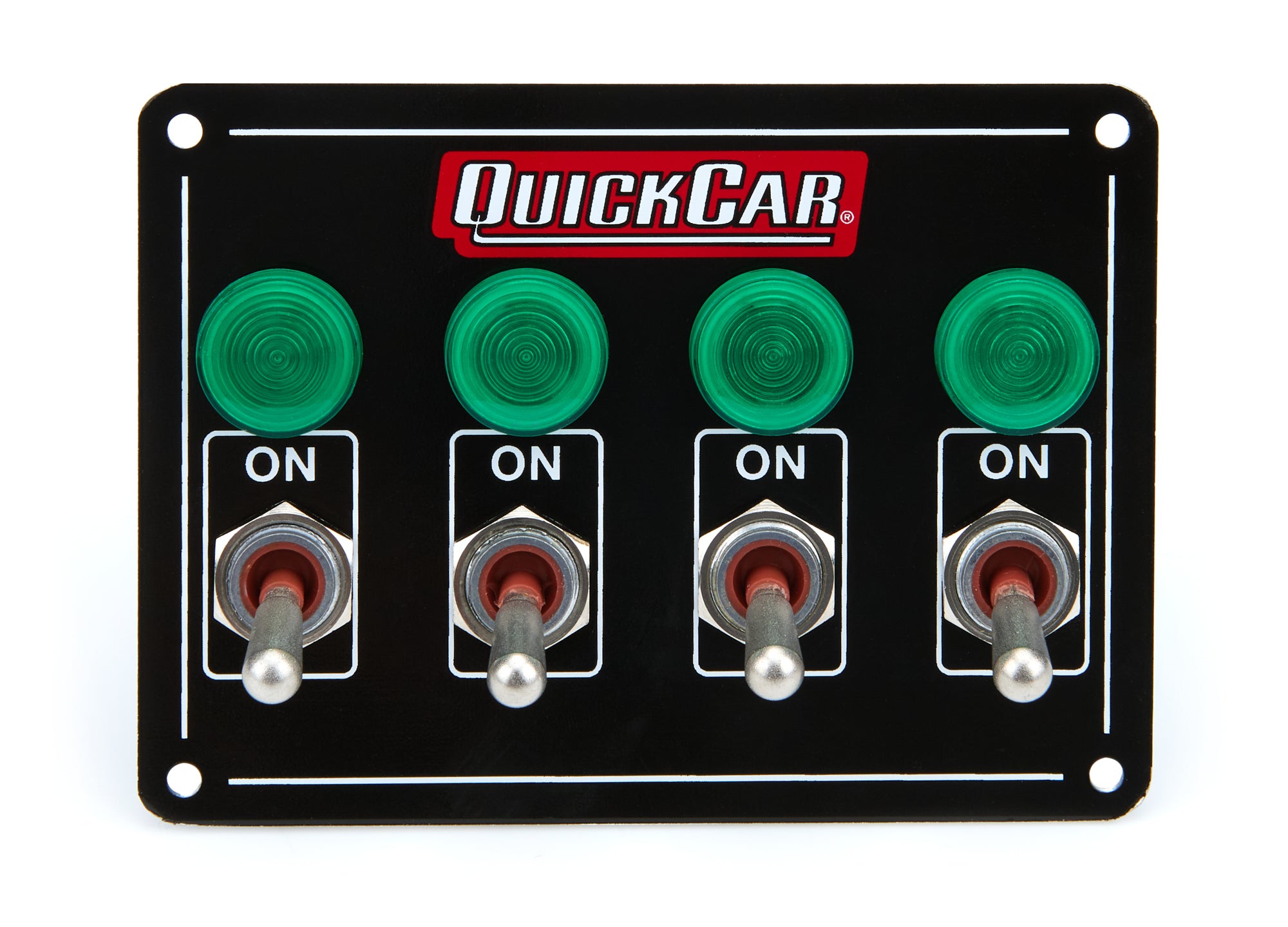 Quickcar Racing Accessory Panel 4 Switch w/Pilot Weatherproof