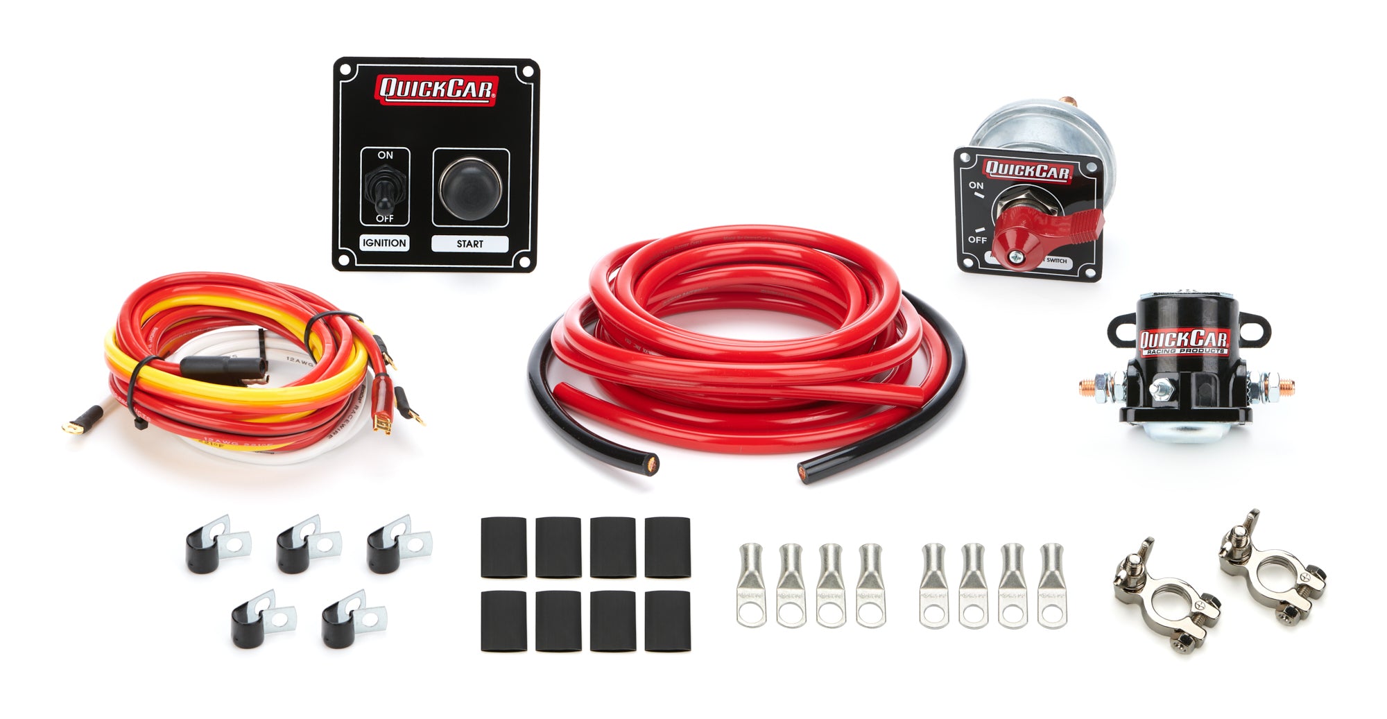 Quickcar Racing Wiring Kit 4 Gauge with Black 50-802 Panel