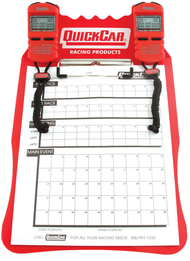 Quickcar Racing Clipboard Timing System Red